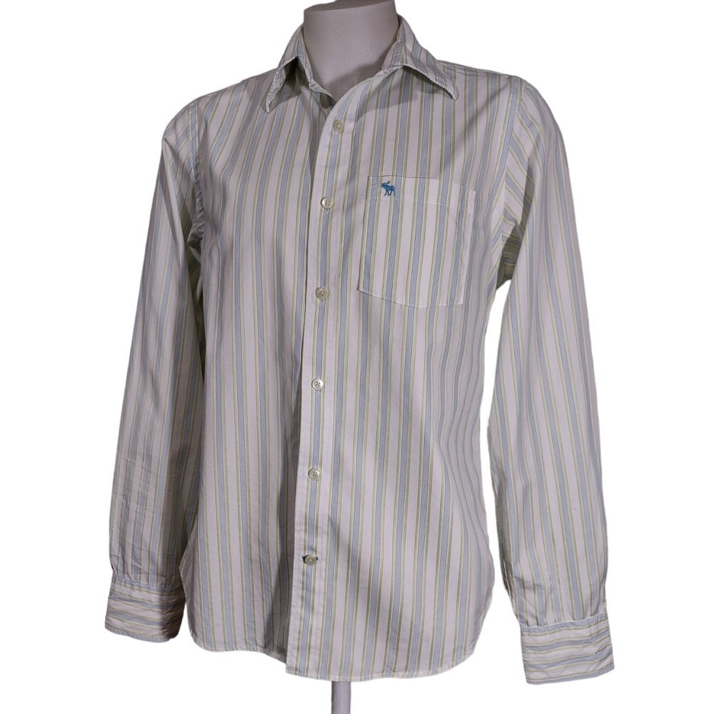 Abercrombie & Fitch Dress Shirt Mens XLarge Muscle Striped Button Up Long Sleeve